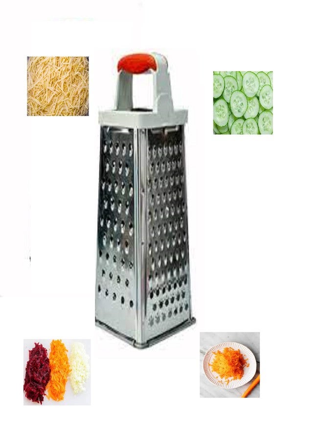 JASCO Stainless Steel Grater and Slicer Masher Chopper for Vegetable and Fruits and Small Ginger/Garlic/Cheese Grater for Kitchen Combo of 2 - Image 3